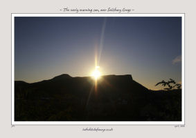 The early morning sun, over Salisbury Crags